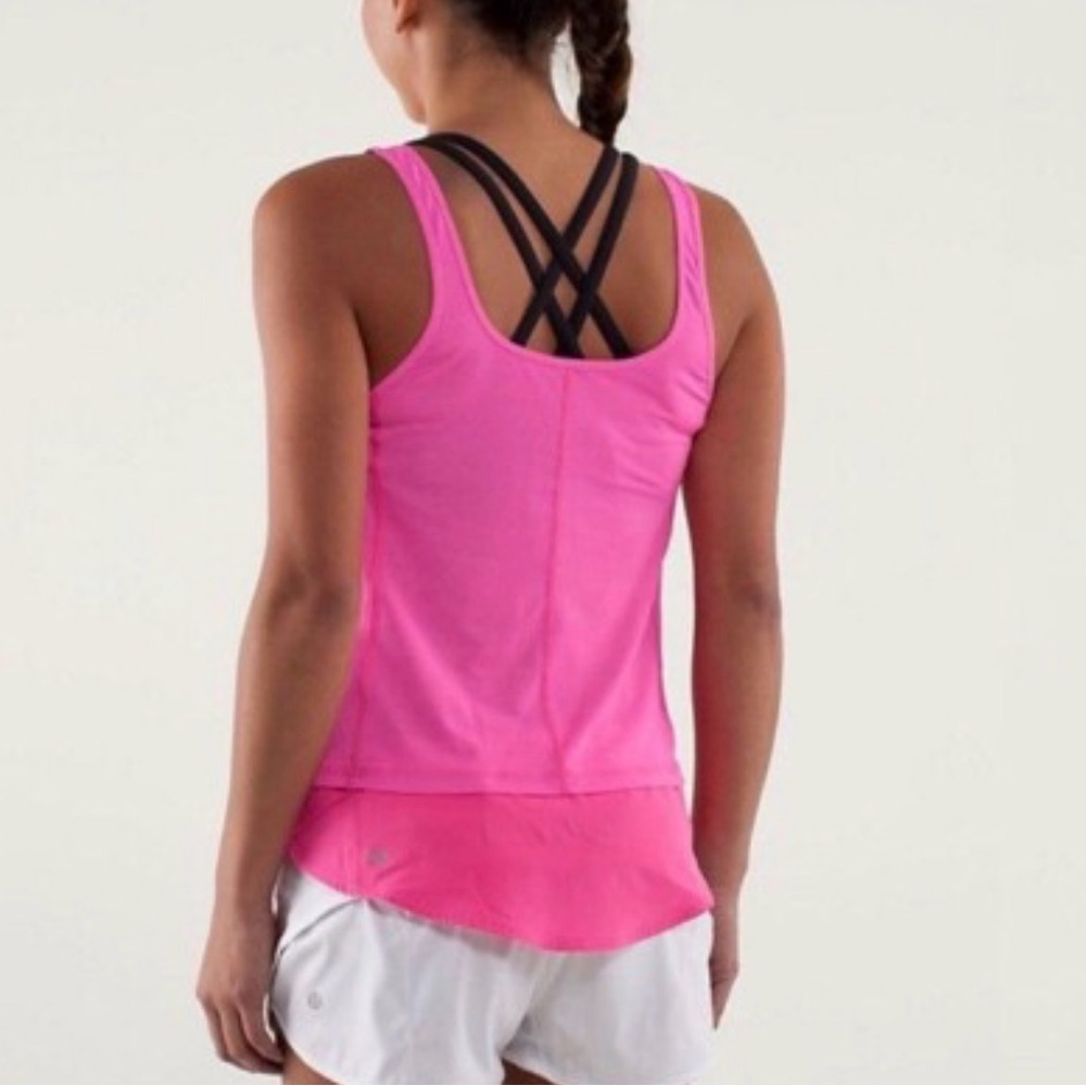 Lululemon Run Mod Moves Singlet Raspberry Glow - Picture 4 of 6